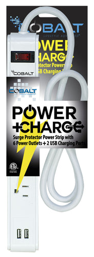 Surge Protector Power Strip With 2 USB Ports