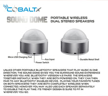 Sound Dome True Wireless Stereo Speakers