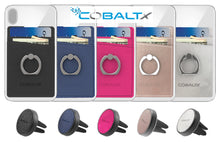 All In One Leather Phone Ring Wallet Combo w/ matching Magnetic Mount
