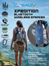 XPEDITION Rugged Portable Wireless Bluetooth Speaker with Strap Hook